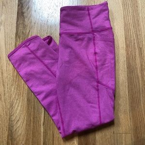 Athleta pink high rise pixel chat to town leggings